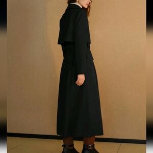 LAPEL COLLAR DOUBLE BREASTED TRENCH COAT